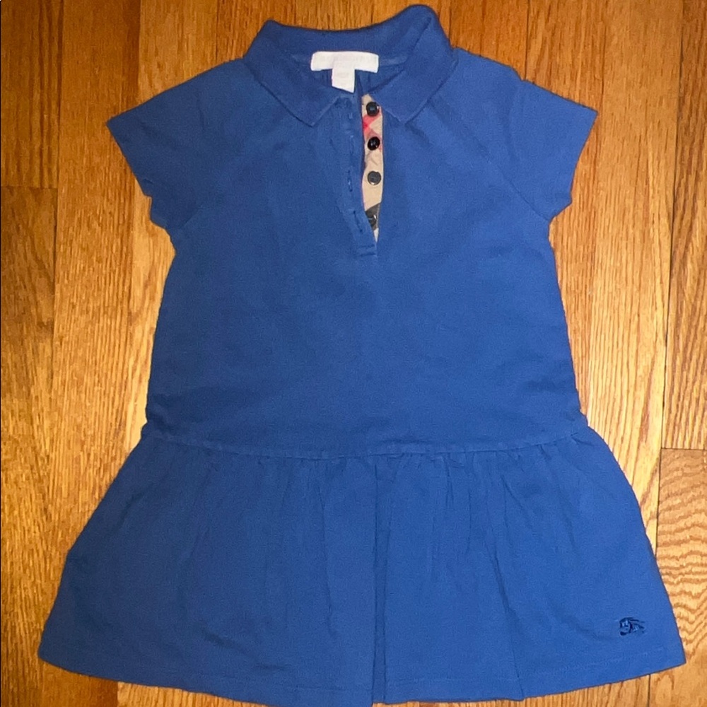 Burberry Kids Blue Polo Dress